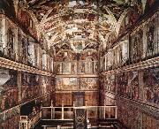 Michelangelo Buonarroti Interior of the Sistine Chapel oil painting artist